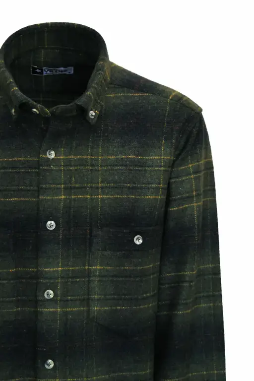 Green Yellow Plaid Lumberjack Shirt