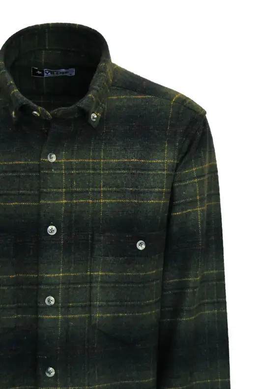 Green Yellow Plaid Lumberjack Shirt