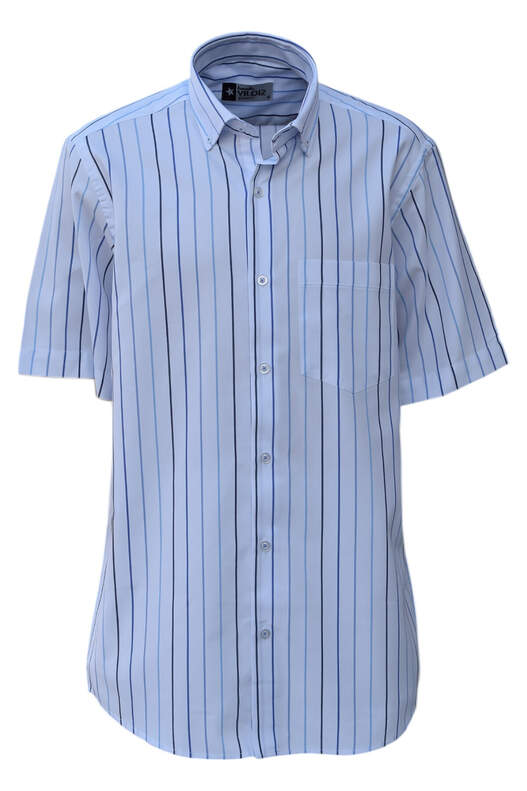 Beyaz Üzeri Lacivert ve Açık Koyu Mavi Çizgili Beyaz Üzeri Lacivert ve Açık Koyu Mavi Çizgili