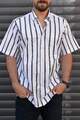 Yıldız Black Striped Short Sleeve Shirt