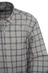 Cream Black Plaid Winter Cotton Shirt - 2
