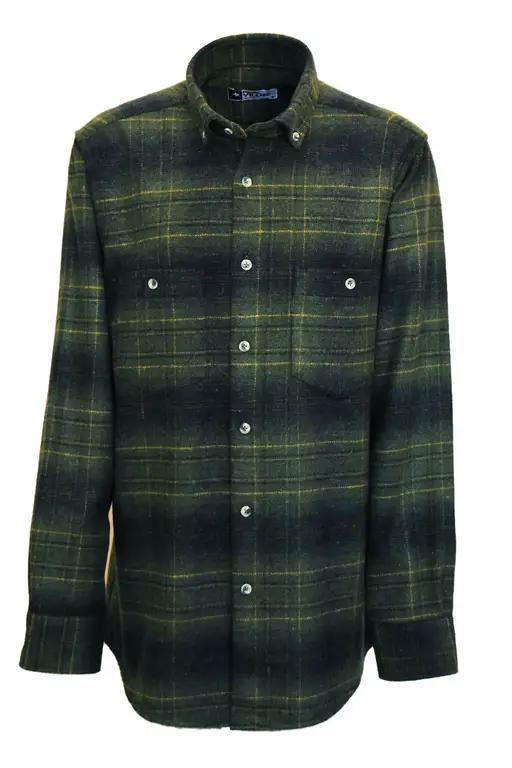 Green Yellow Plaid Lumberjack Shirt