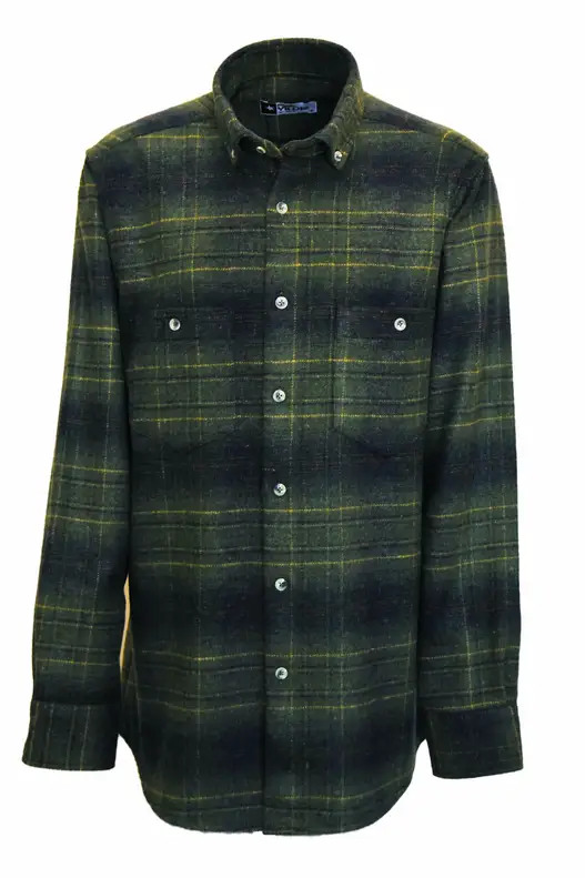 Green Yellow Plaid Lumberjack Shirt