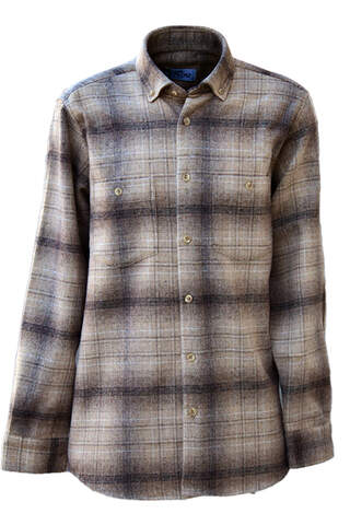 Coffee Tones Plaid Lumberjack Shirt