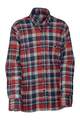 Kırmızı Lacivert Ekose Kışlık Pamuklu Gömlek