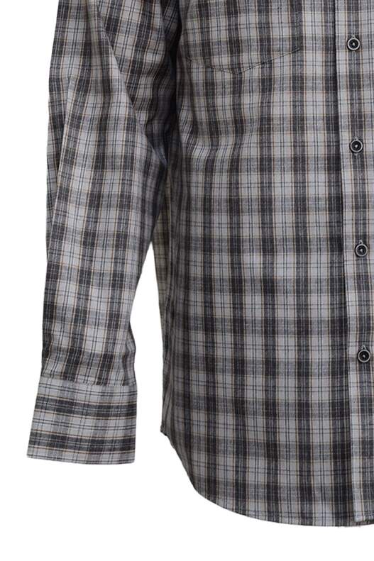 Krem Üzeri Yeşil Kahverengi Kareli