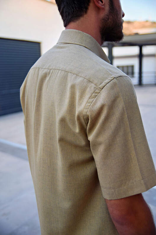 Yıldız Mustard Coloured Short Sleeve Men's Shirt