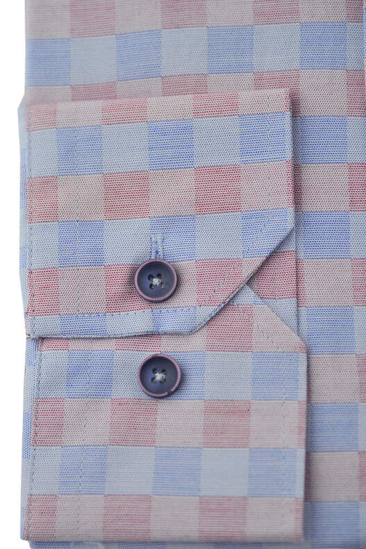 Blue Pink Checked Shirt