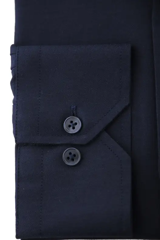 YILDIZ Navy Blue Classic Cut Men's Shirt