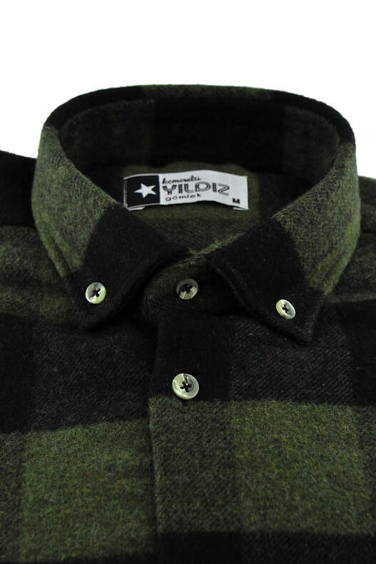 Yeşil Siyah Kareli Oduncu Gömlek Yeşil Siyah Kareli Oduncu Gömlek
