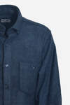 Plain Navy Blue Orange Shirt - 2
