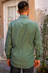 Green Dobby Long Sleeve Shirt - 4