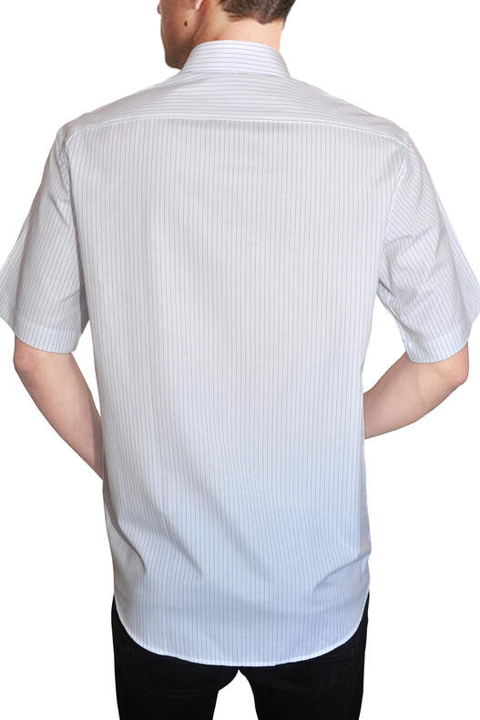 Yıldız White Striped Short Sleeve Men's Shirt
