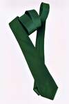 EMERALD GREEN SATIN TIE WITH HANDKERCHIEF - 2