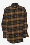 Mustard Black Plaid Lumberjack Shirt - 1