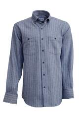 Gri-Mavi Çizgili Kışlık Pamuklu