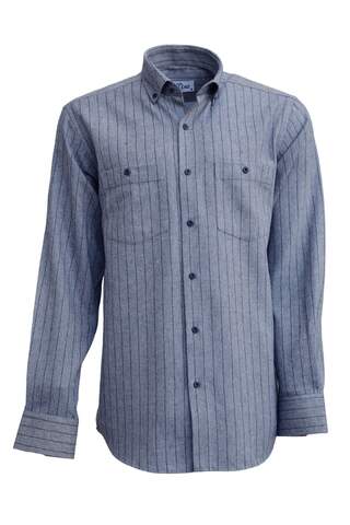 Gri-Mavi Çizgili Kışlık Pamuklu