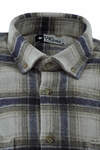 Coffee-Blue-Cream Plaid Lumberjack Shirt - 1