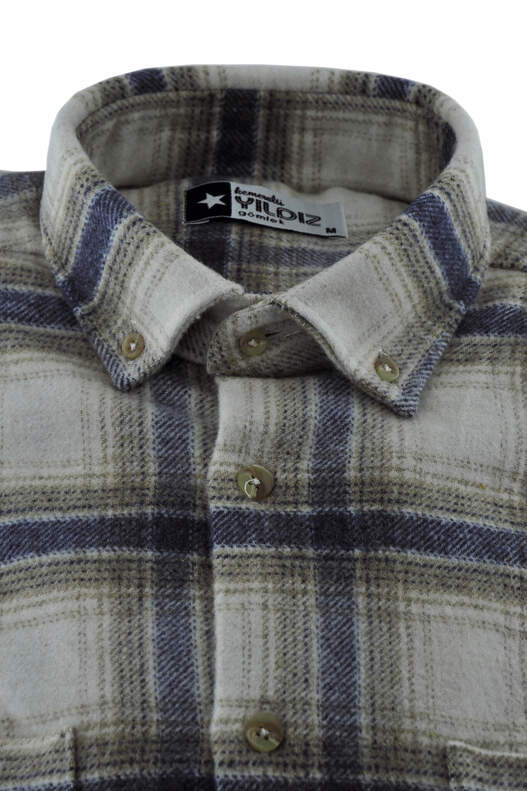 Kahve-Lacivert-Krem Ekose Oduncu Gömlek Kahve-Lacivert-Krem Ekose Oduncu Gömlek