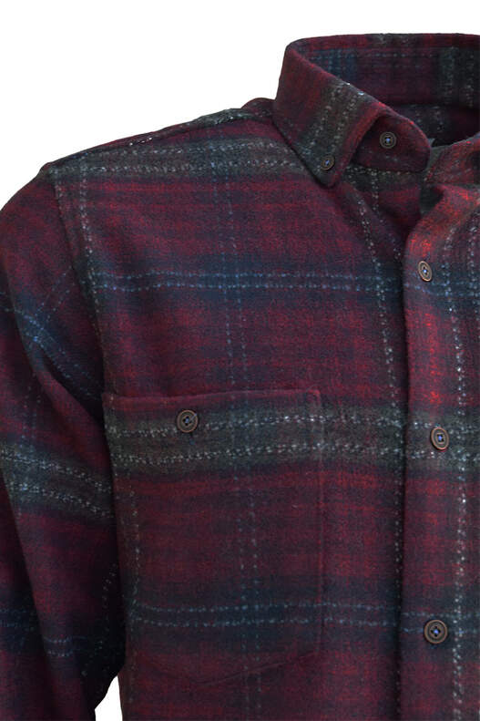 Bordo Lacivert Mavi Ekose Oduncu