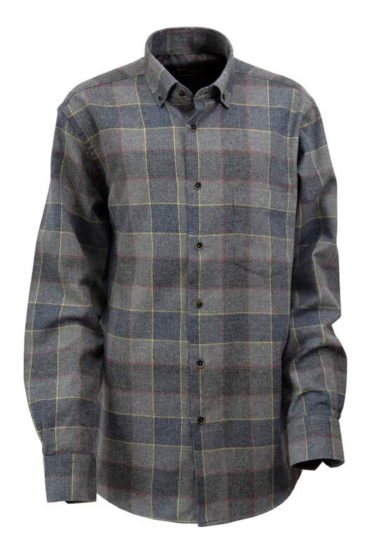 Açık ve Koyu Gri Ekose Pamuklu Kışlık Gömlek Açık ve Koyu Gri Ekose Pamuklu Kışlık Gömlek