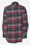Grey Red Plaid Lumberjack Shirt - 1