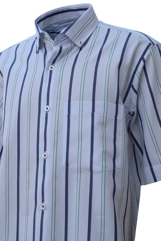 Beyaz Zemine Lacivert Yeşil Çizgili Beyaz Zemine Lacivert Yeşil Çizgili