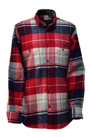 Red Navy Blue Checked Lumberjack Shirt