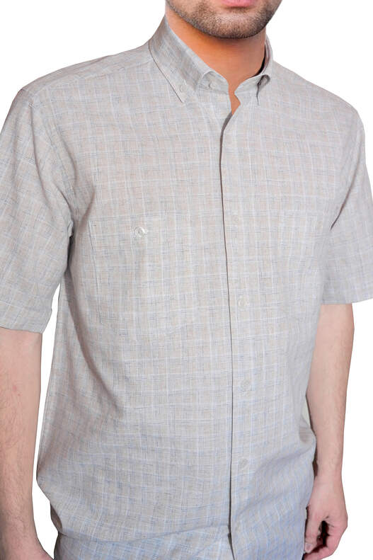 Yıldız Checked Short Sleeve Men's Shirt