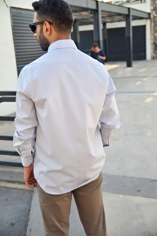 Yıldız Grey Terikoton Men's Shirt