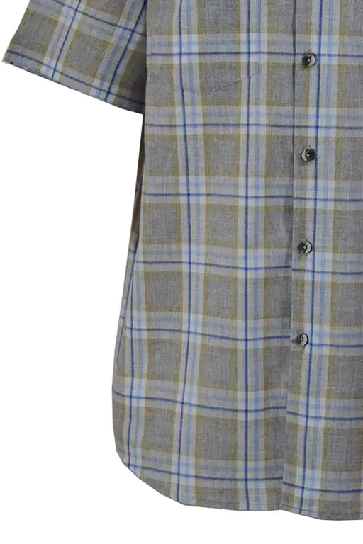White Grey Yellow Blue Plaid