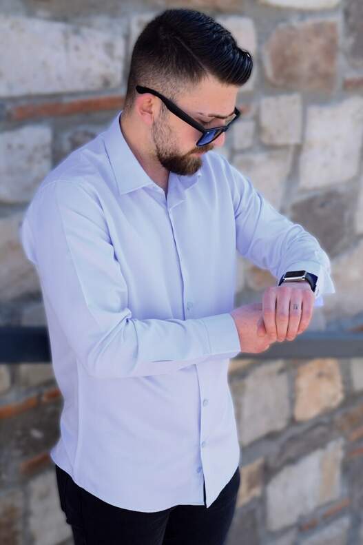 YILDIZ Blue Slim Fit Shirt