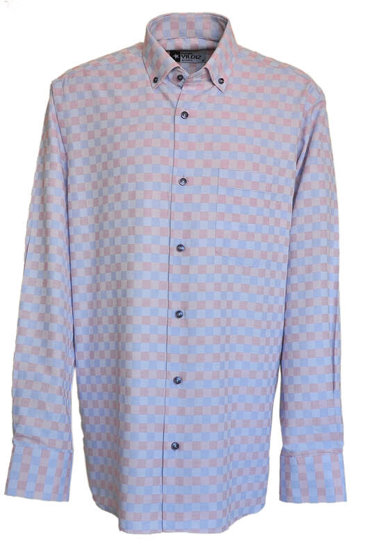 Blue Pink Checked Shirt