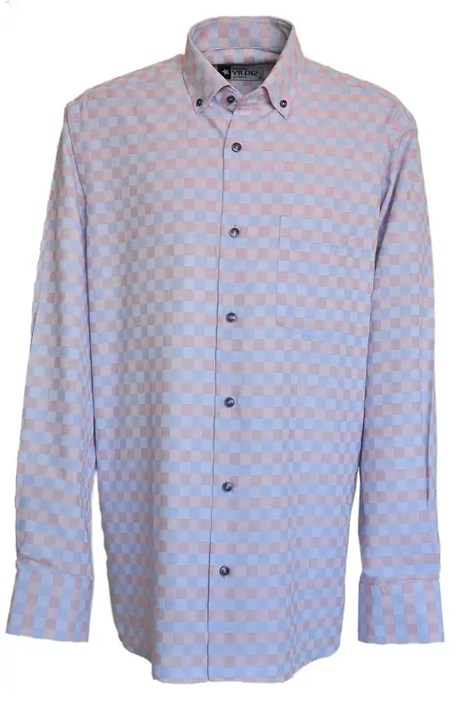 Blue Pink Checked Shirt