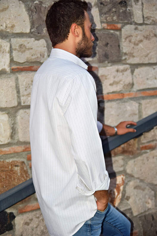 Yıldız Brown Colour Striped Long Sleeve Shirt