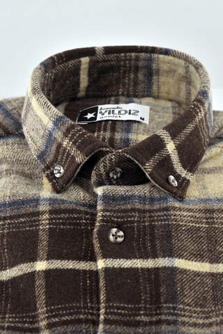 Brown Plaid Patterned Lumberjack Shirt