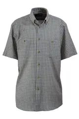 Cream Khaki Blue Checks