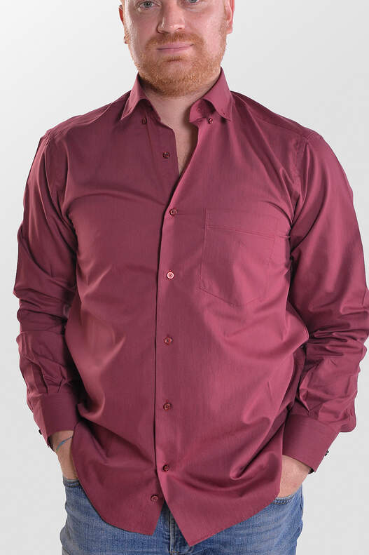 Burgundy Terikoton Long Sleeve Shirt