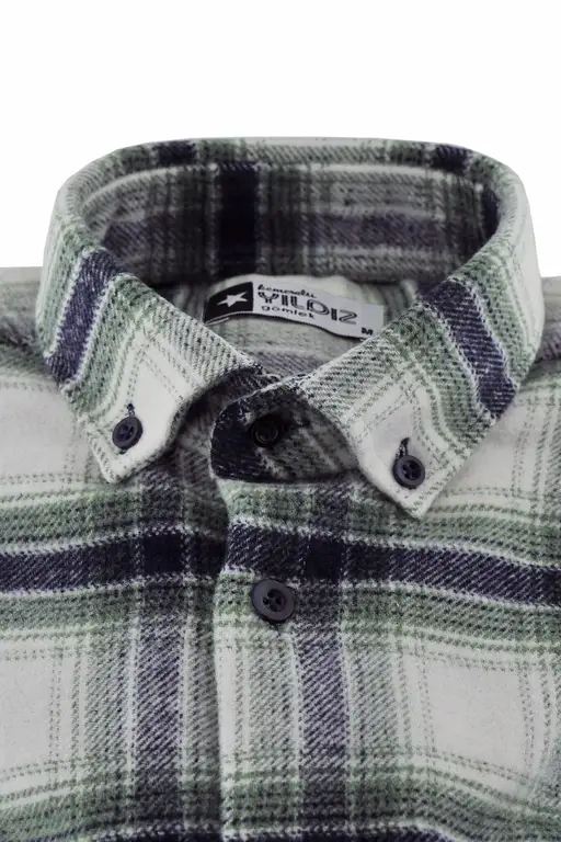 Green Cream Plaid Lumberjack Shirt