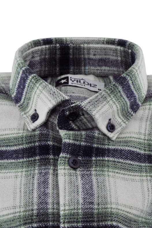 Yeşil Krem Ekose Oduncu Gömlek Yeşil Krem Ekose Oduncu Gömlek