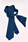 Saks Blue Woven Tie - 1