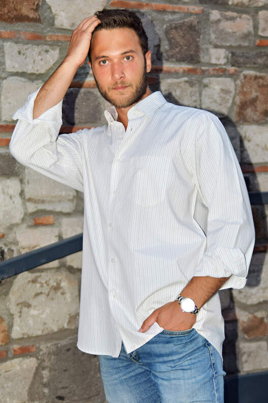 Yıldız Brown Colour Striped Long Sleeve Shirt