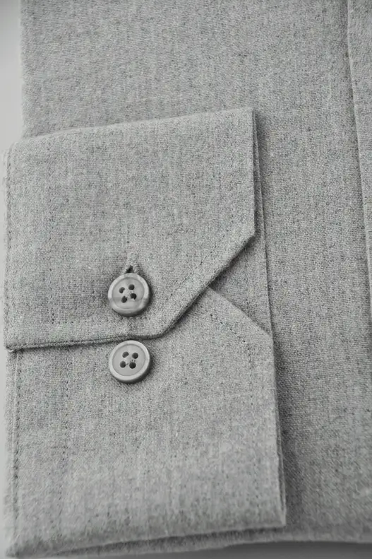 Light Grey Winter Cotton Shirt