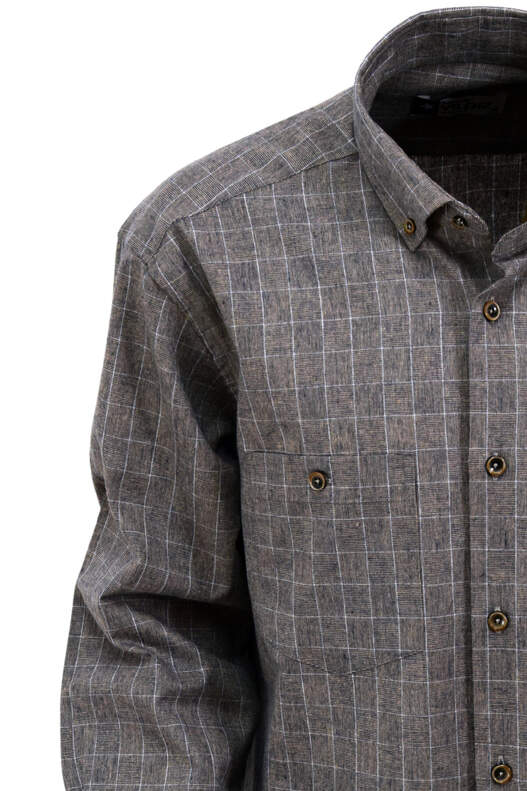 Brown Check Winter Cotton Shirt