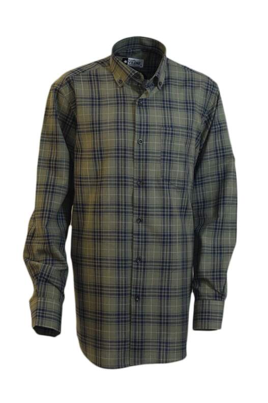Green Navy Blue Plaid Shirt