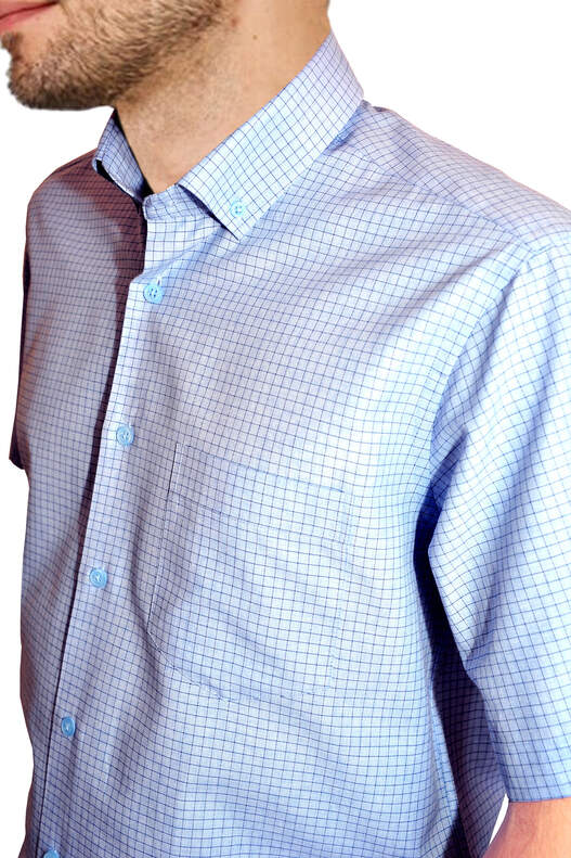Yıldız Blue Short Sleeve Men's Shirt