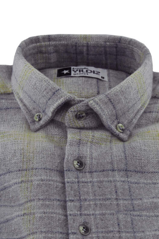 Gri Tonları Ekose Oduncu Gömlek Gri Tonları Ekose Oduncu Gömlek
