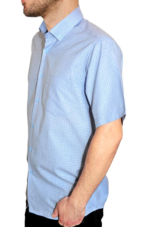 Yıldız Blue Short Sleeve Men's Shirt
