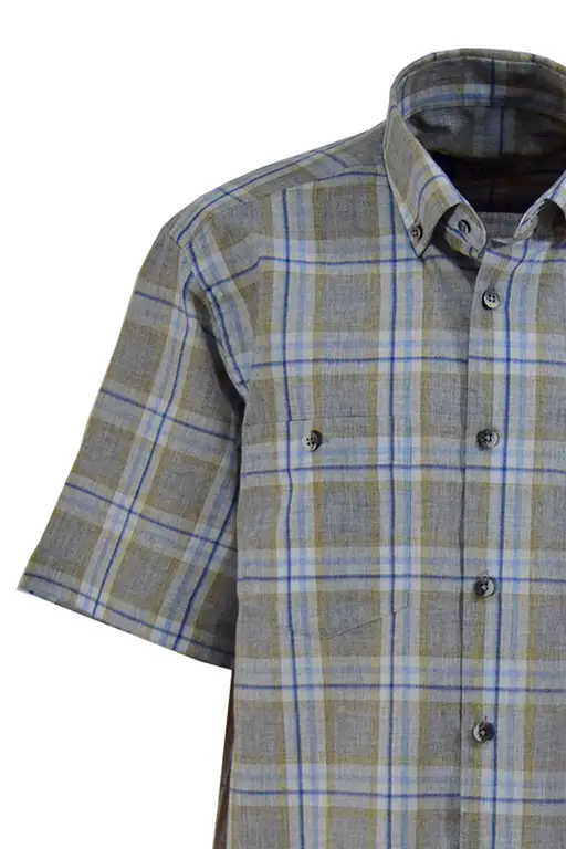 White Grey Yellow Blue Plaid