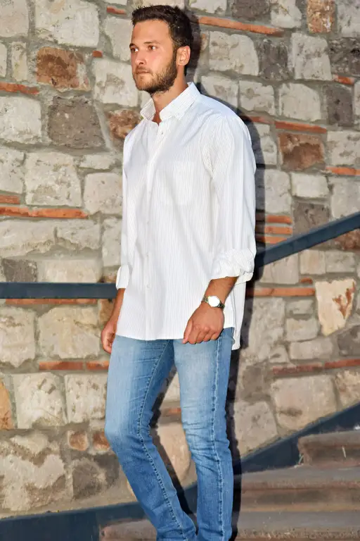 Yıldız Brown Colour Striped Long Sleeve Shirt